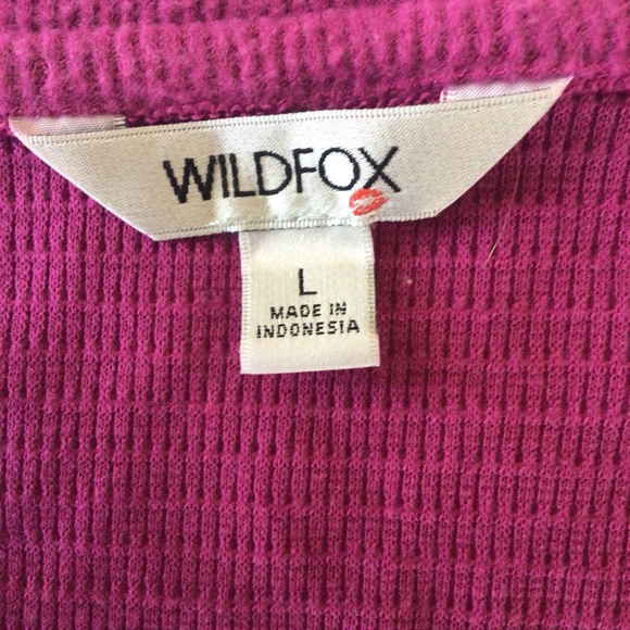 WILDFOX HALEY LONG SLEEVE V NECK PULLOVER TOP. SIZE LARGE - Picture 9 of 15